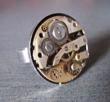 Unikat Uhrknall`s Industrial Steampunk Fingerring